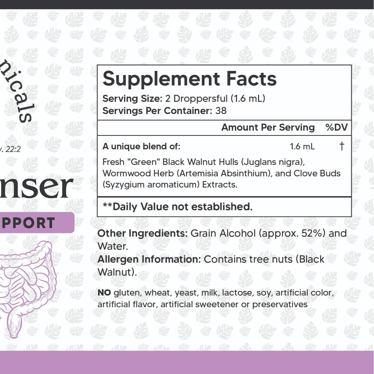 Parasite Cleanser Tincture – Alcohol-Based Herbal Detox for Gut & Intestinal Support | Creator’s Touch Botanicals
