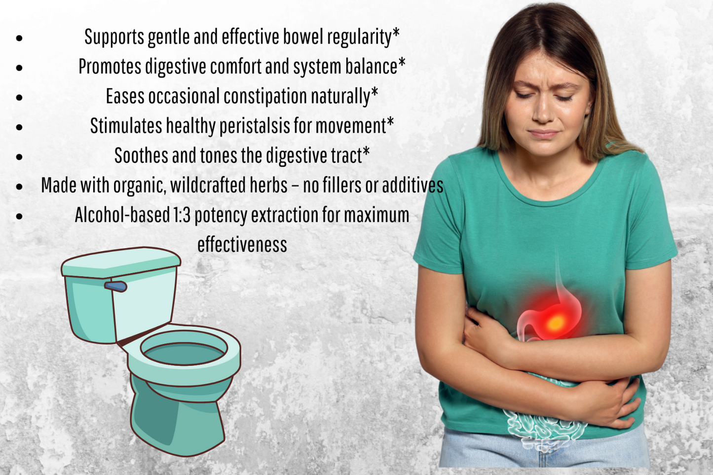 Bowel Balance Constipation Relief Drops – Herbal Digestive Support Tincture, 2oz