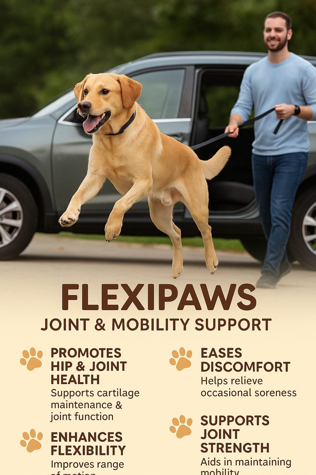 FlexiPaws-Dog Mobility Support Herbal Blend-Achy Joints Natural Relief
