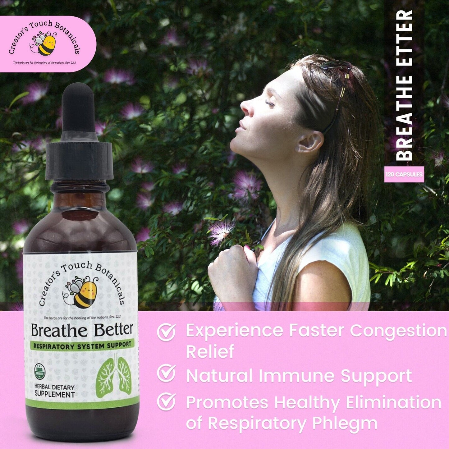 Breathe Better Formula – Herbal Respiratory Support Tincture | Creator’s Touch Botanicals