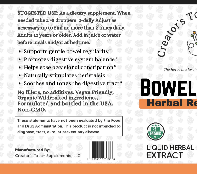 Bowel Balance Constipation Relief Drops – Herbal Digestive Support Tincture, 2oz