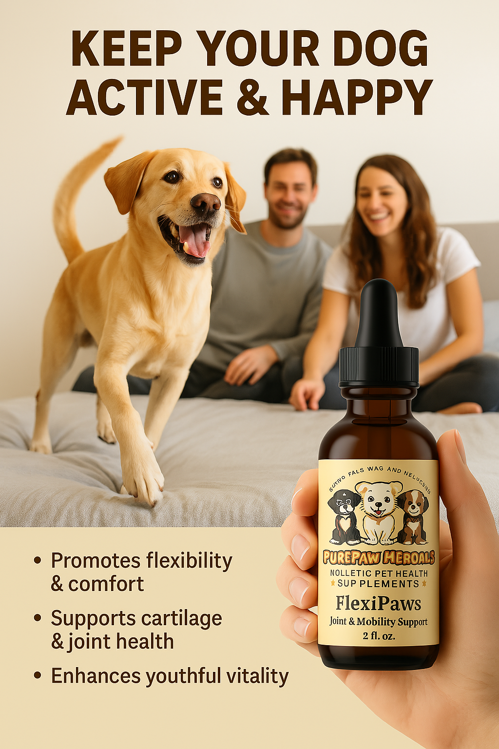 FlexiPaws-Dog Mobility Support Herbal Blend-Achy Joints Natural Relief