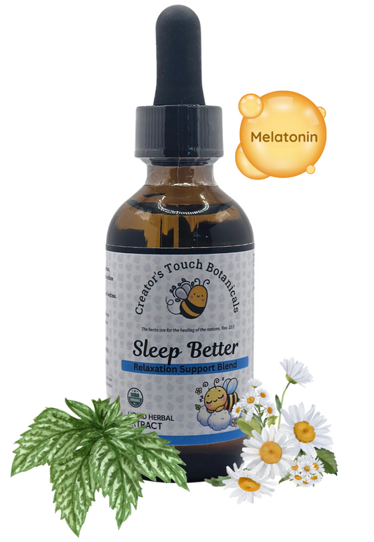 Sleep Better Support Blend 2oz - Melatonin 20mg L-Theanine 200mg Valerian Root |