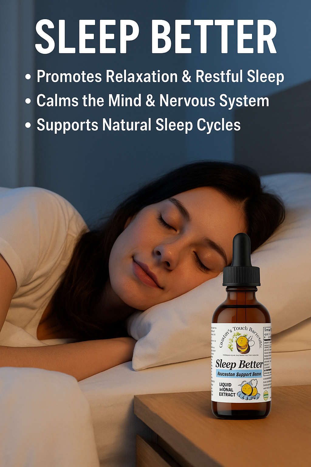 Sleep Better Support Blend 2oz - Melatonin 20mg L-Theanine 200mg Valerian Root |