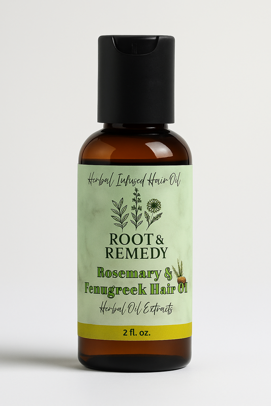 Rosemary Fenugreek Hair Oil 2oz – Growth & Scalp Support | Root & Remedy Herbs