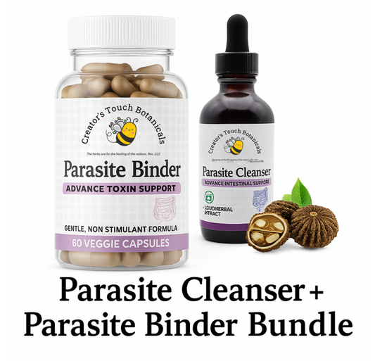 Parasite Cleanse Detox Kit – Alcohol based Tincture + Binder Capsules |  1oz + 60 ct Binder