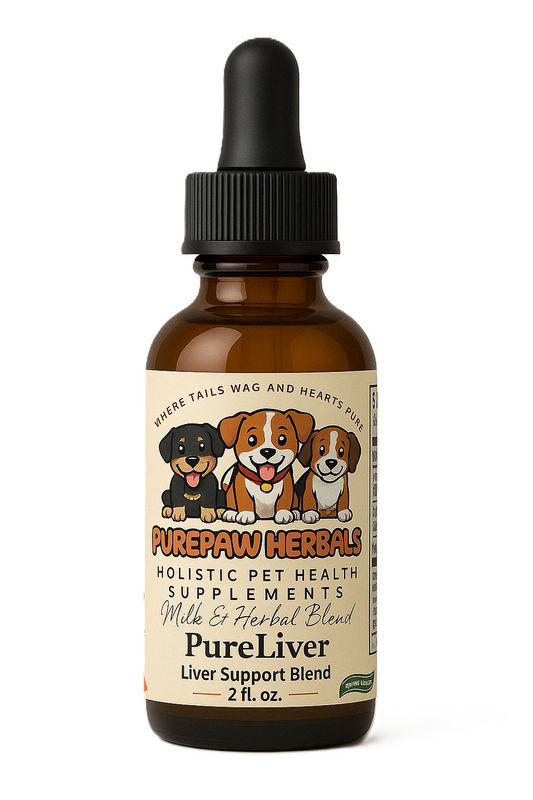 Dog Liver Support Herbal Blend, Milk Thistle for Dogs Peanut Butter Flavor!