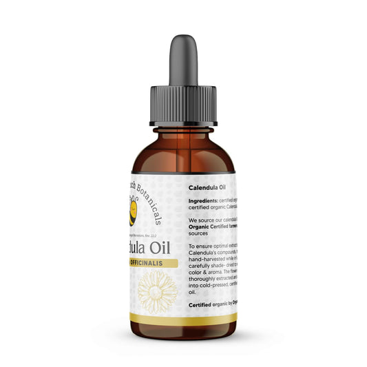 Calendula Oil – Herbal Skin & Nail Support | 1 fl oz (30ml) Carrier Oil Extract for Face, Body & Cuticles