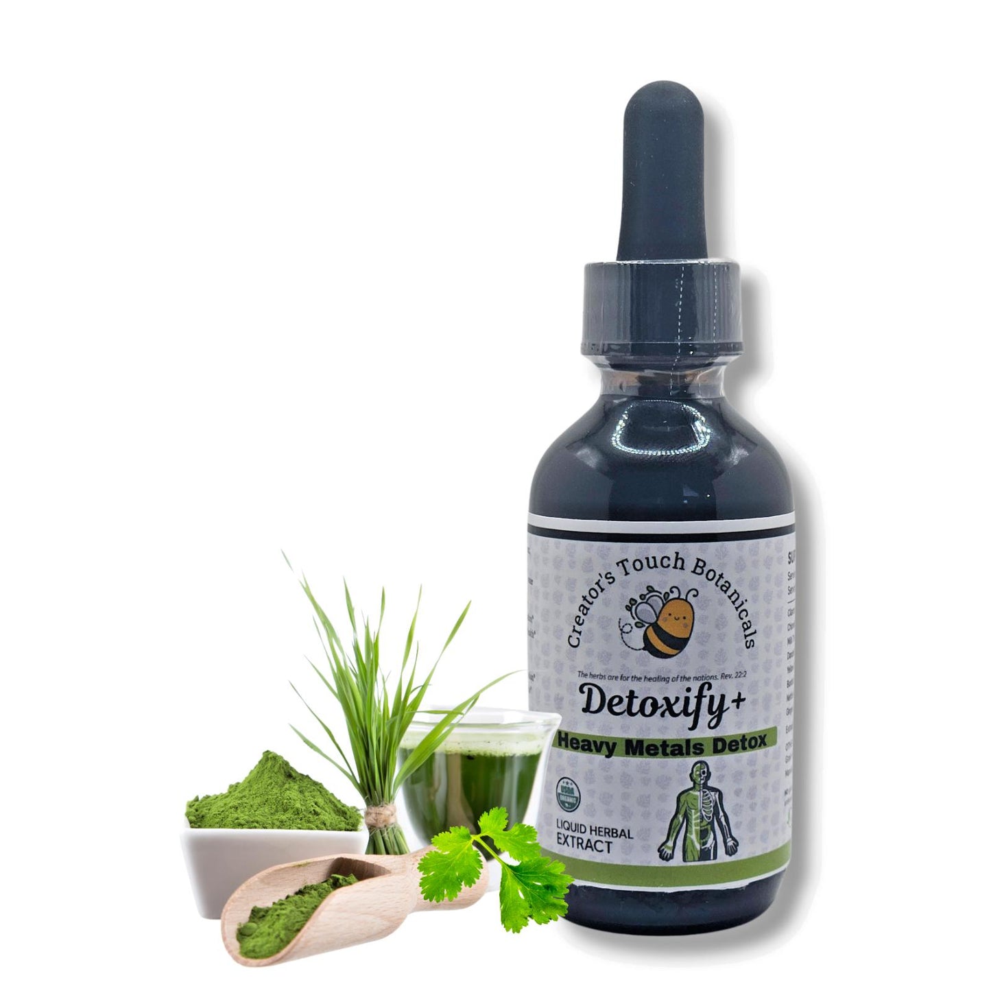 Detoxify+ Heavy Metals Detox – 8 Herb Tincture for Body Cleanse & Detox Support | 2 fl oz