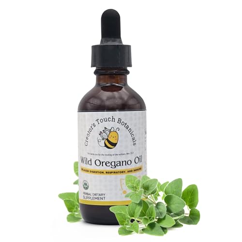 Wild Mediterranean Oil of Oregano – 2 fl oz Drops | Organic Immune Support & Digestive Health | 6-Month Supply