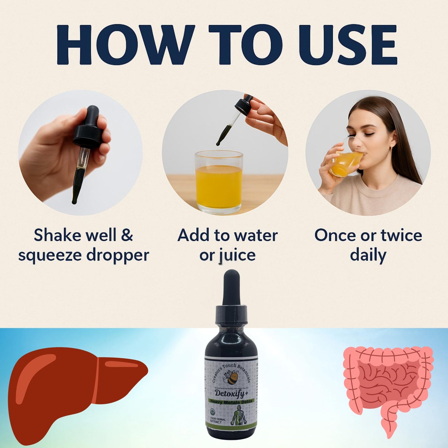 Detoxify+ Heavy Metals Detox – 8 Herb Tincture for Body Cleanse & Detox Support | 2 fl oz